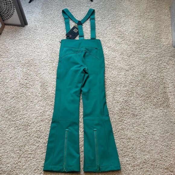 GOLDBERGH WOMEN'S HIGH END SALOPETTE SKI PANTS BIB ICE GREEN TEAL US 6 NWT - Picture 9 of 10